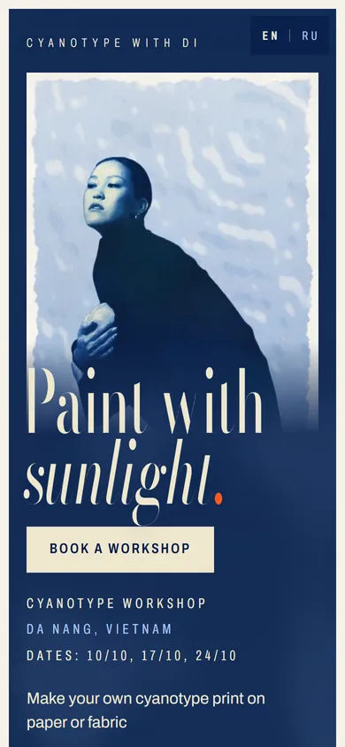 Cyanotype with Di 首頁,手機畫面 / phone first screen